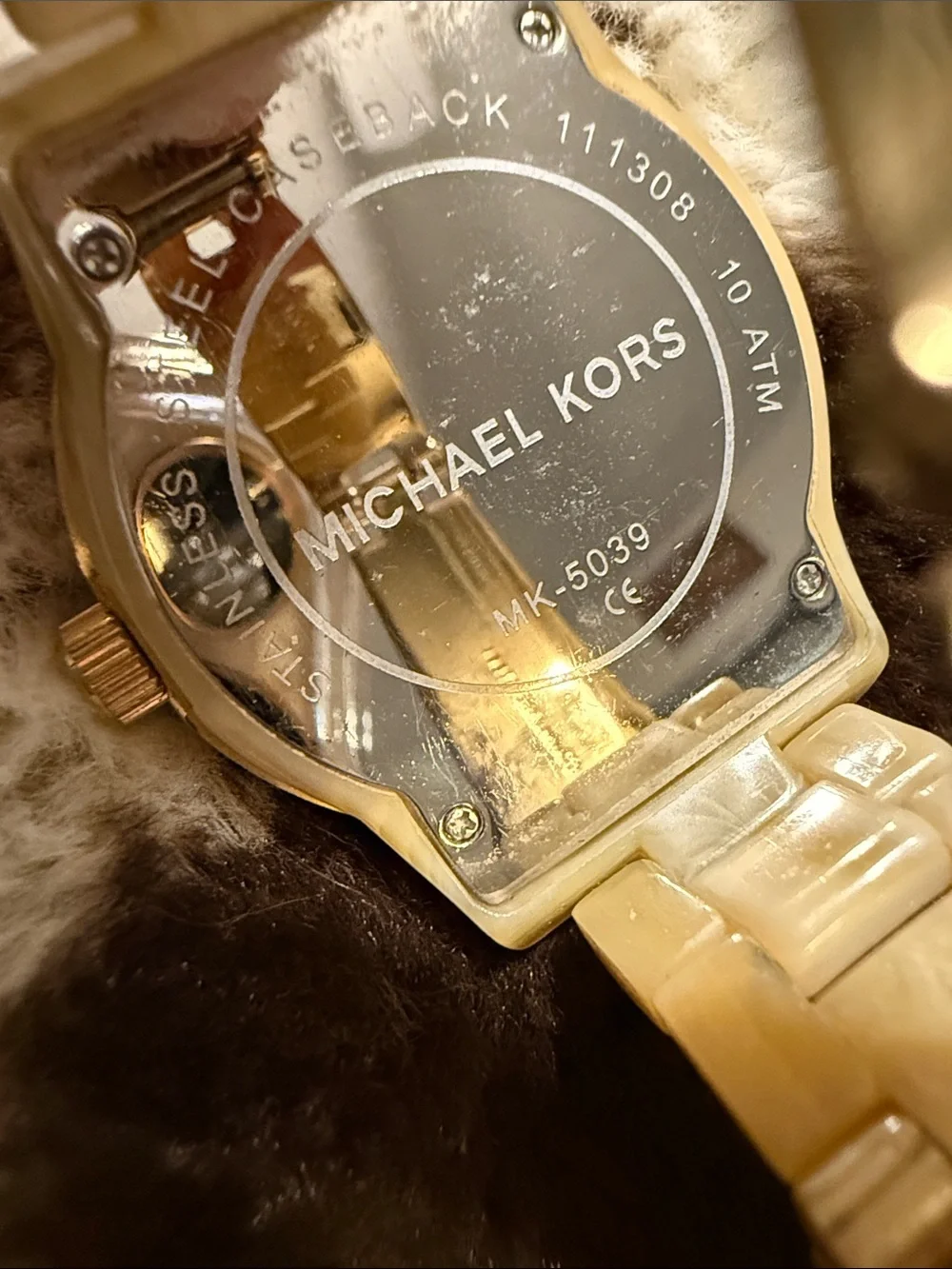 Michael Kors Gold-tone Watch with Mother-of-Pearl Dial